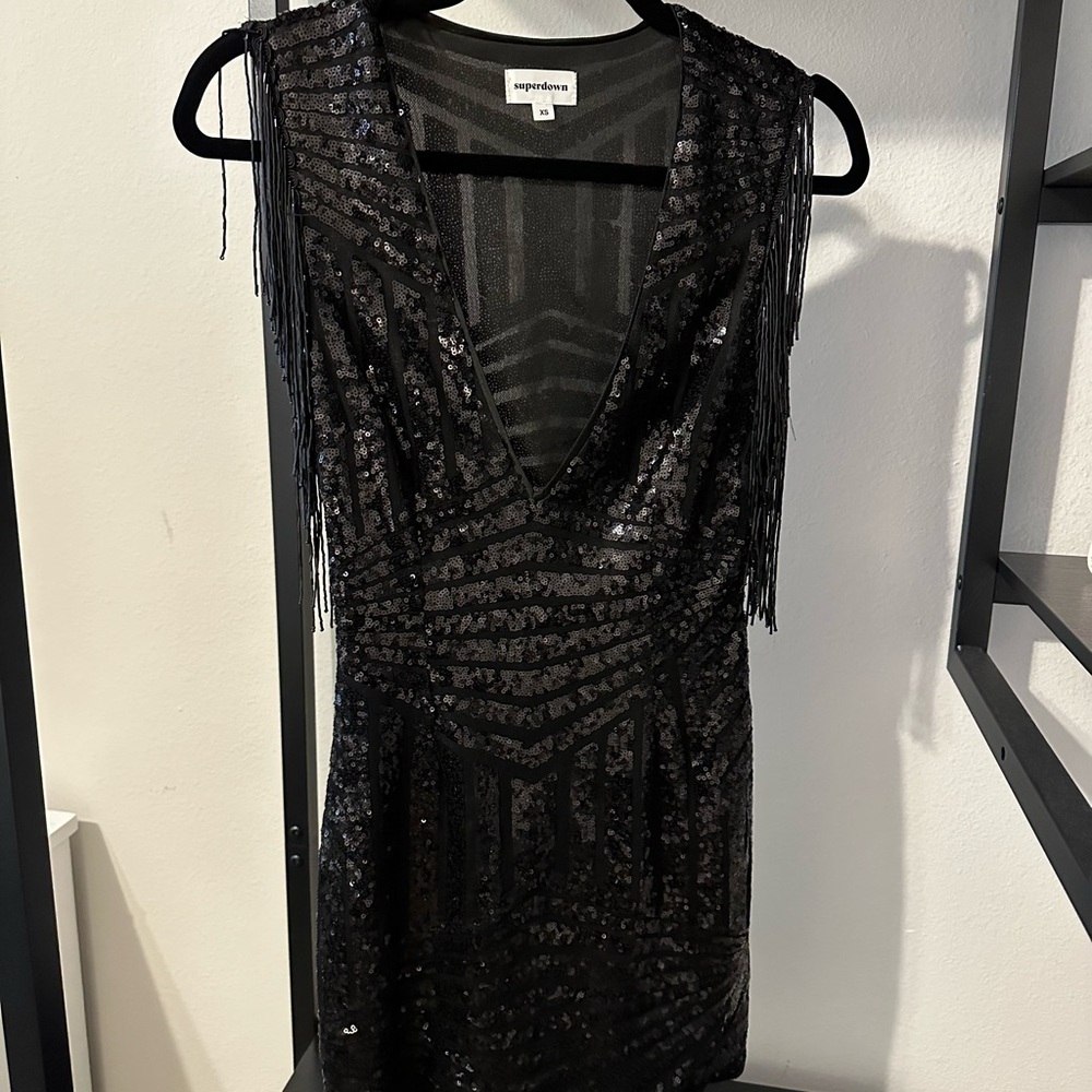 Black beaded Superdown dress Sz. XS